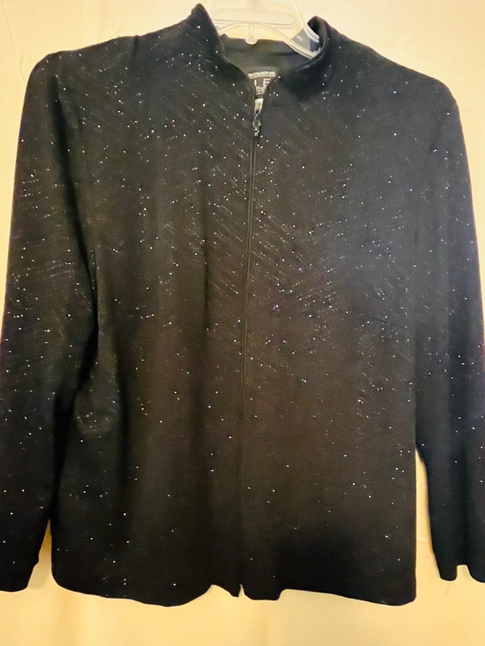 Women’s Sparkly Black lightweight Jacket size 1X